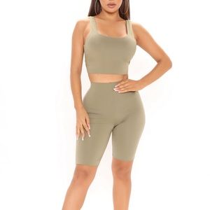 SOLD Night Chill Biker” Short Set